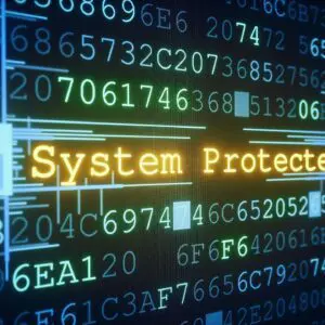 System protector written on a screen